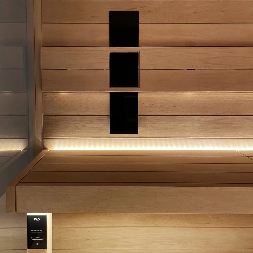 inup Infrarotstrahler Steuerung Touch Panel Frameless Round - inup Sauna Atelier