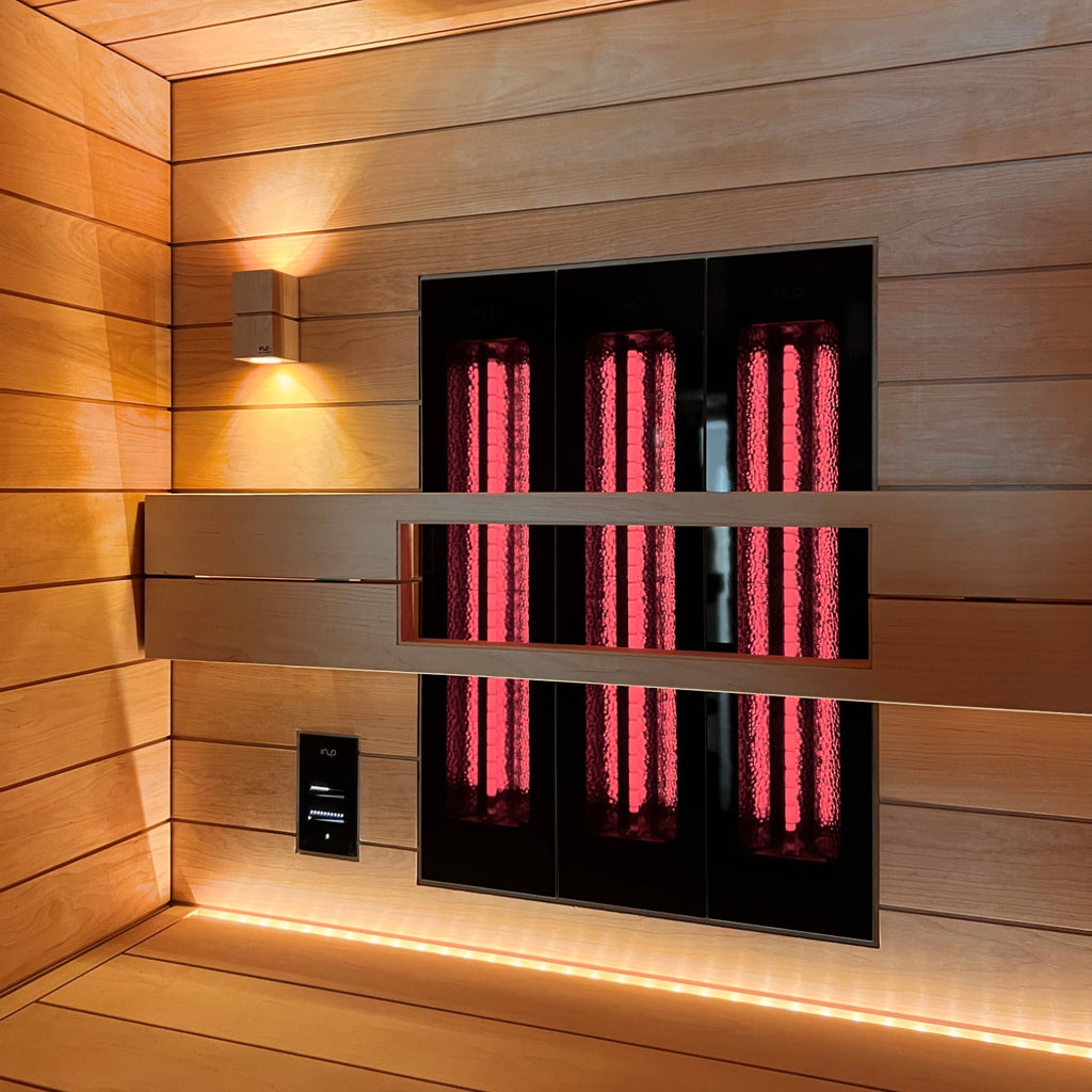 inup Infrarotstrahler Steuerung Touch Panel Frameless Round - inup Sauna Atelier