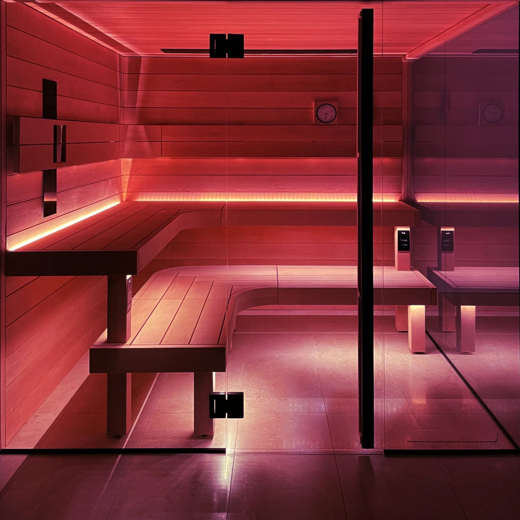 inup Sauna LED Farblichtleiste ProfiFlex +105°C - inup Sauna Atelier