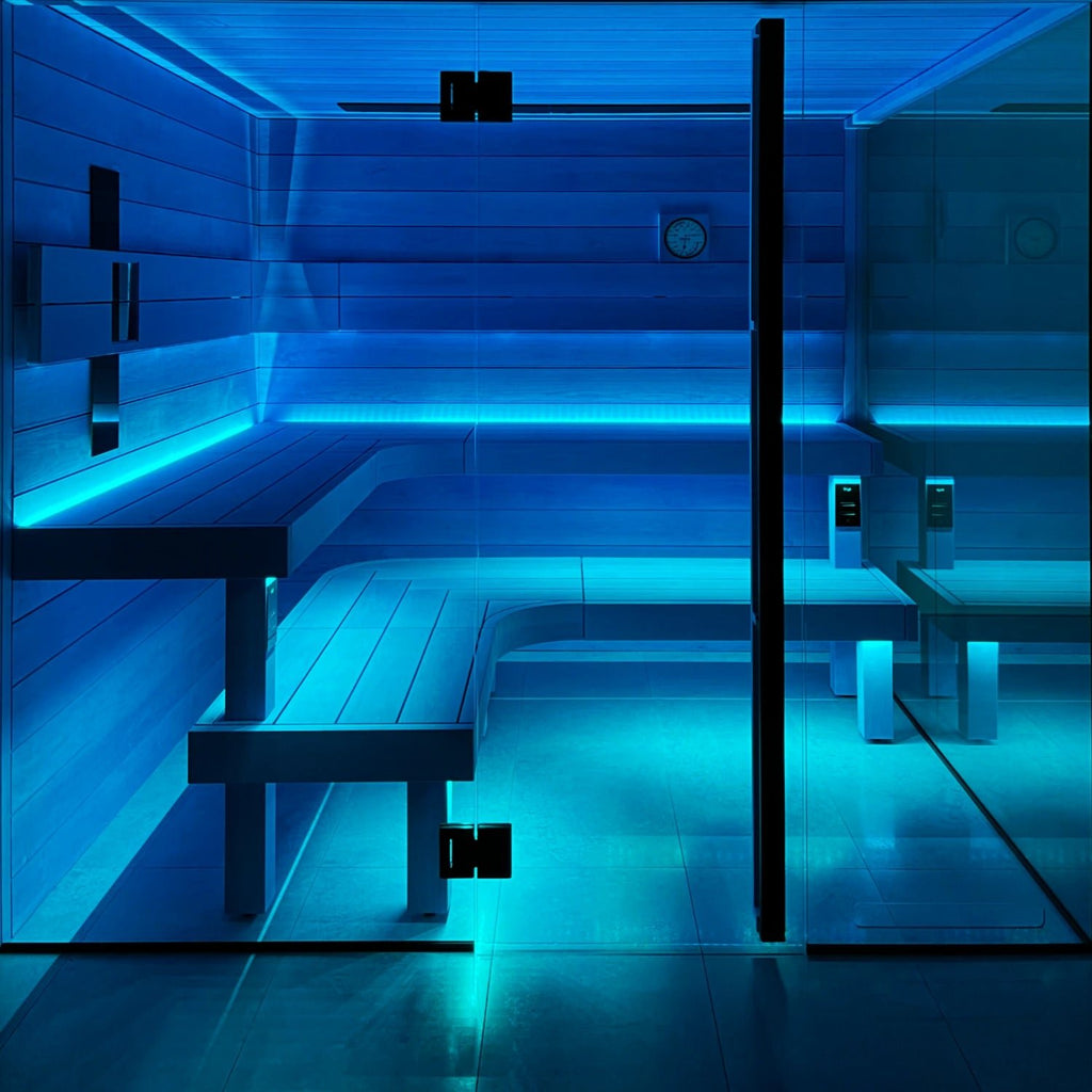 inup Sauna LED Farblichtröhre ProfiTube, Set Duett +105°C - inup Sauna Atelier