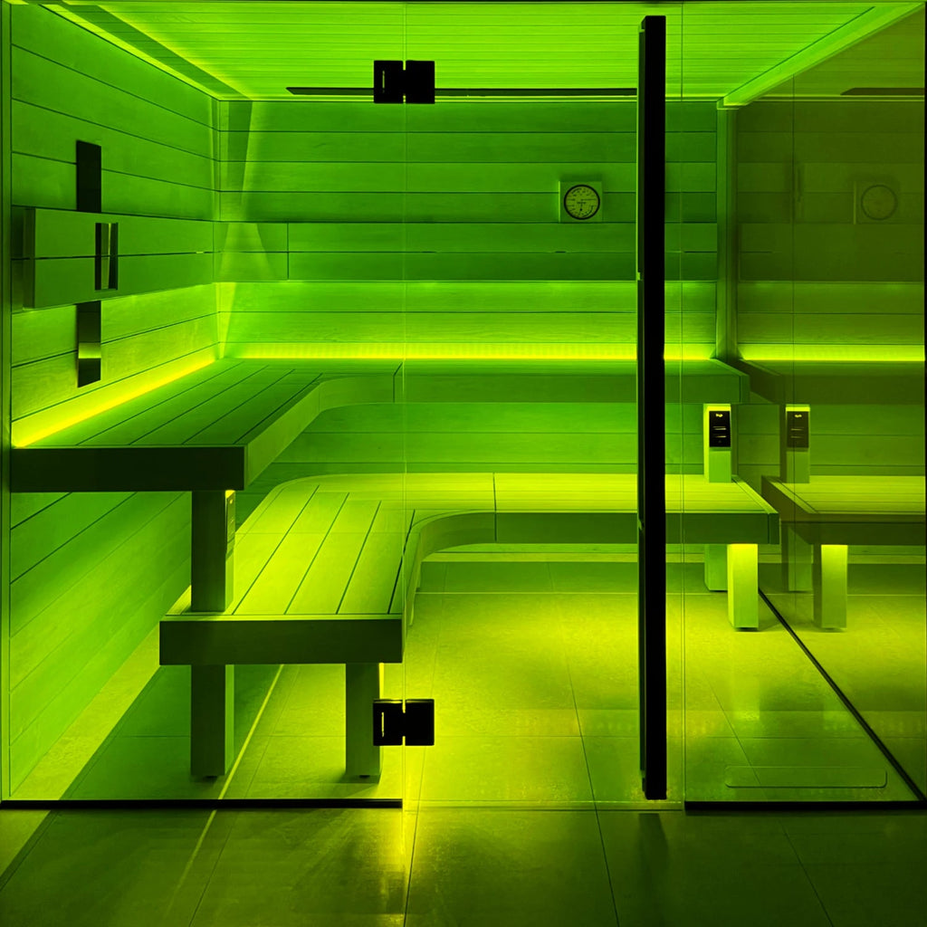 inup Sauna LED Farblichtröhre ProfiTube, Set Quartett +105°C - inup Sauna Atelier