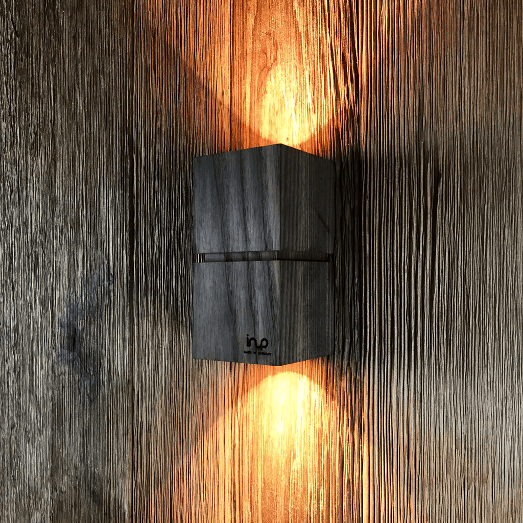 inup Sauna LED Leuchte Holz-Design Thermo Esche, Set Duett +125°C - inup Sauna Atelier