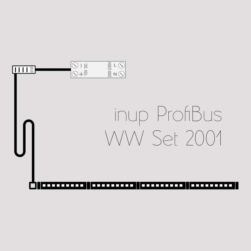 inup Sauna LED Farblichtstreifen ProfiBus, Set Quartett +105°C - inup Sauna Atelier