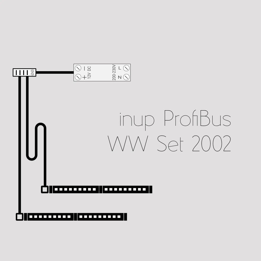 inup Sauna LED Farblichtstreifen ProfiBus, Set Quartett +105°C - inup Sauna Atelier